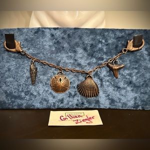 Custom Beach Theme Copper Bag Charm- great on Louis Vuitton speedy, Gucci